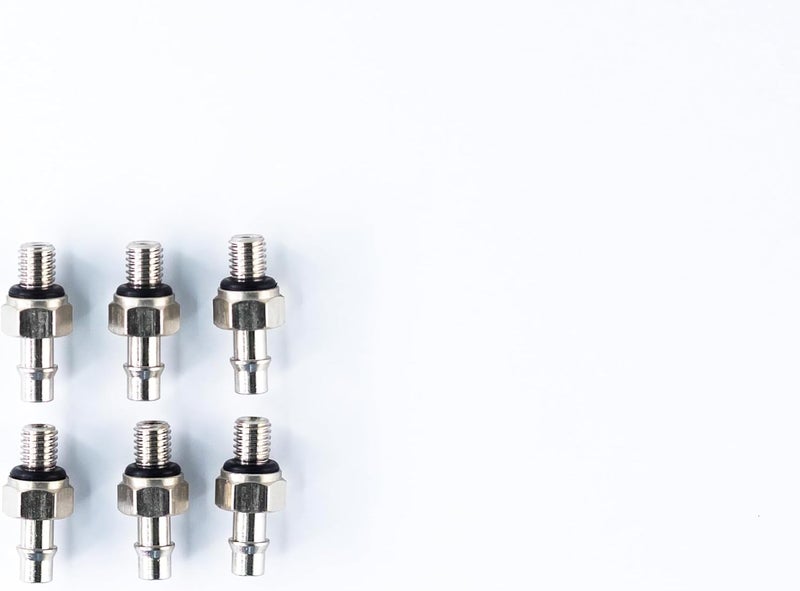 The Digi Sync M5-5x0.8x20mm - Threaded Vacuum Port Adapters Fittings for Carburetor or Throttle Body - Nickel-Plated Brass - QUALITY SET - Pack of 6 - Not KL - Image 4